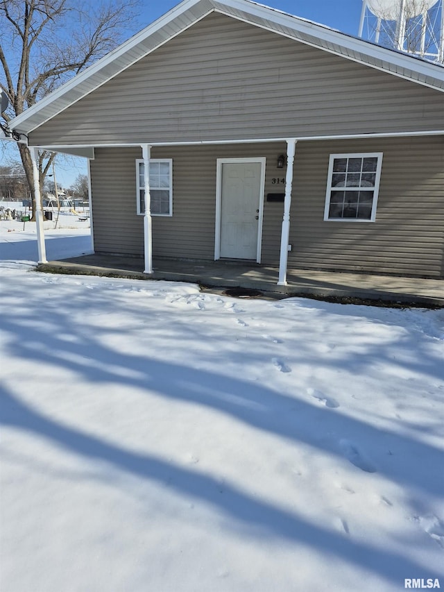 exterior space with a porch