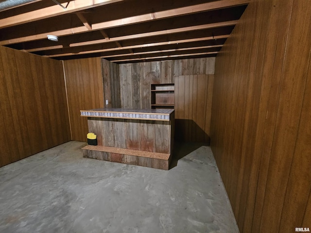 bar with wooden walls