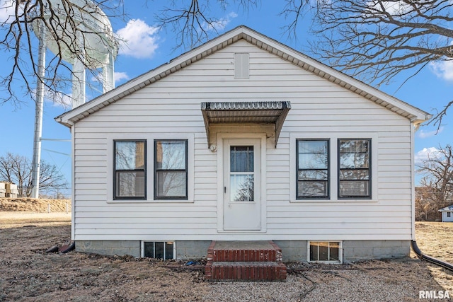 view of bungalow-style home