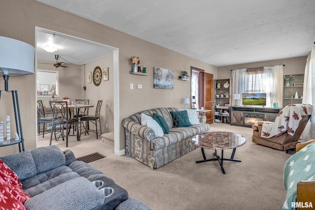 view of carpeted living room