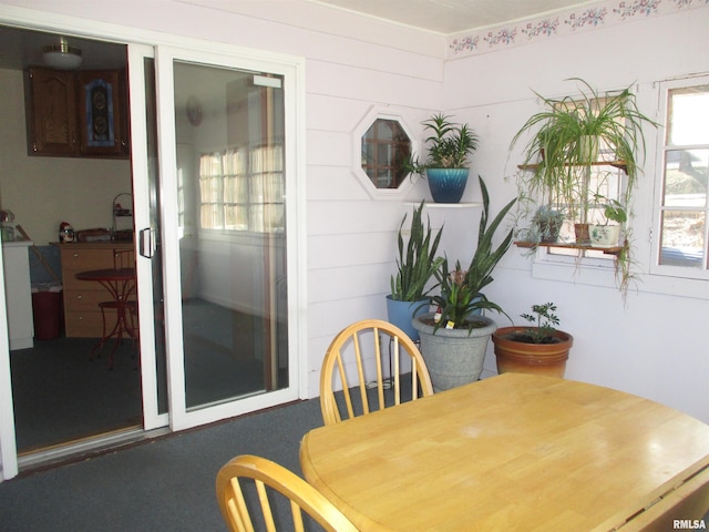 view of dining space