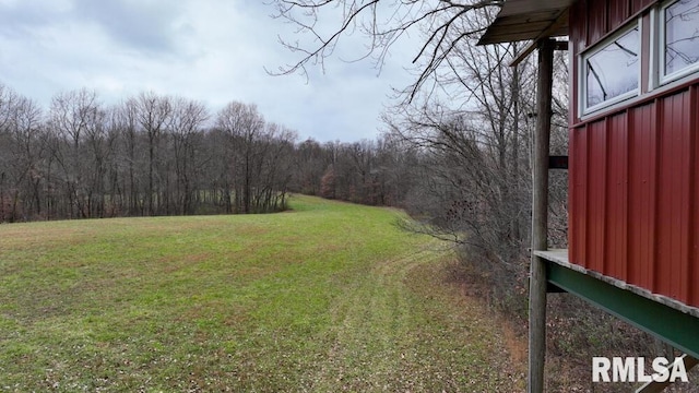 25065 Rock Springs Hollow Rd, Thebes, IL 62990 - view of yard with a forest view
