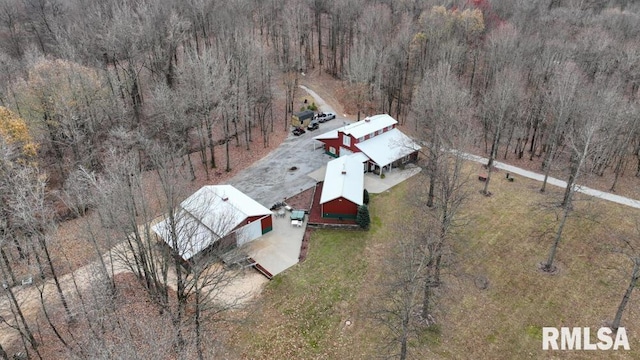 25065 Rock Springs Hollow Rd, Thebes, IL 62990 - bird's eye view with a forest view