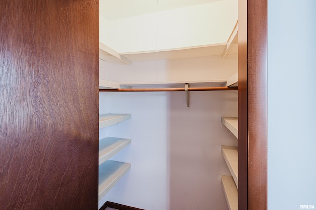 view of walk in closet