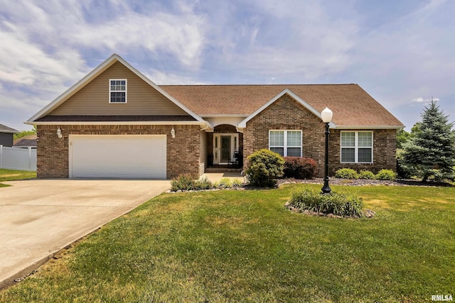 view of front of house featuring a front yard