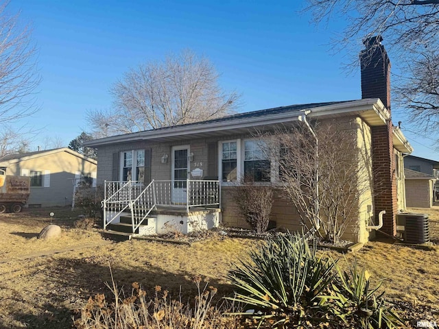 view of front of house with central AC