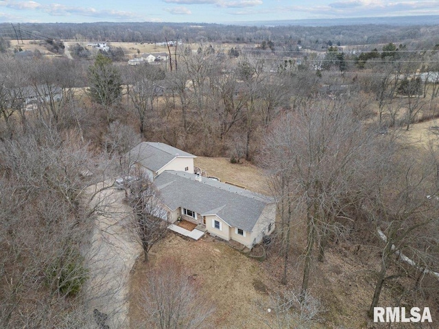 drone / aerial view featuring a rural view