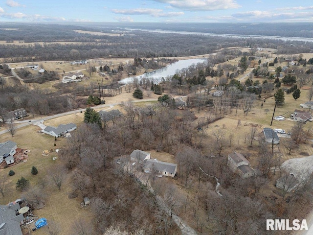 aerial view with a rural view