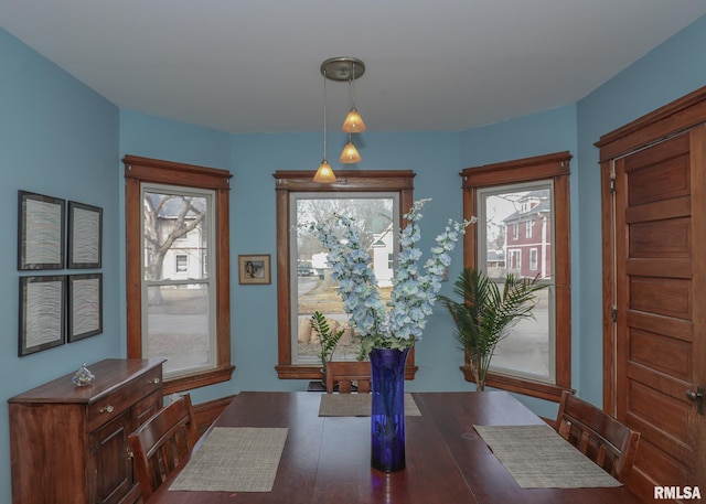 view of dining space