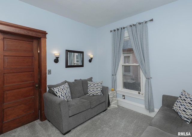 view of carpeted living room