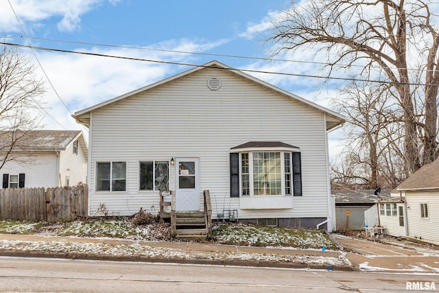 view of bungalow-style house