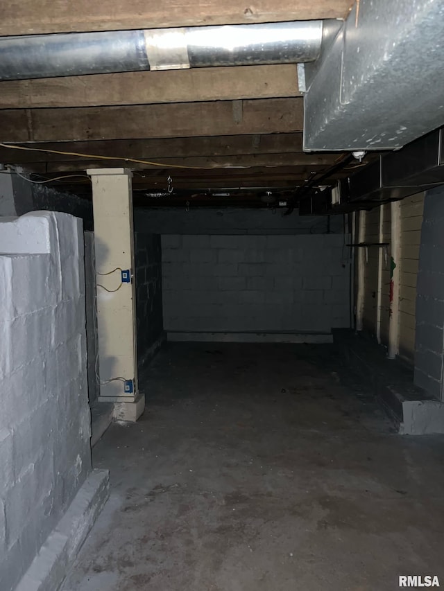 view of basement