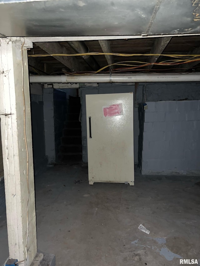 view of basement