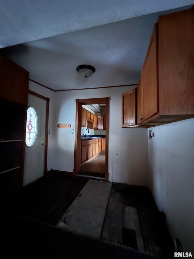 entrance foyer featuring sink