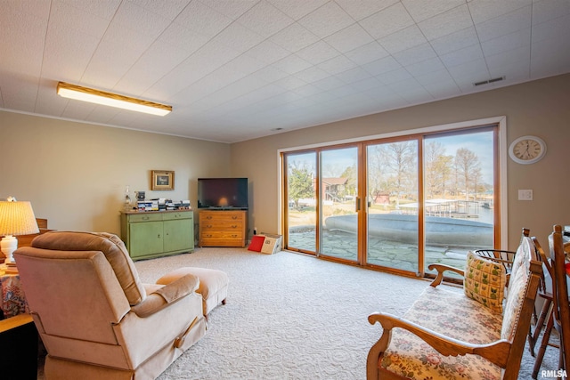 view of carpeted living room