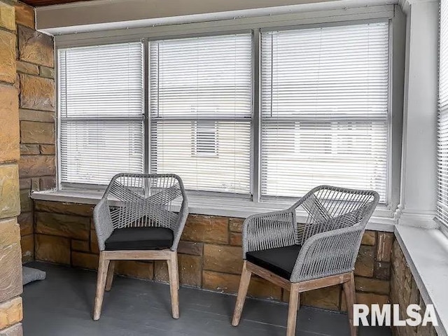 sunroom with plenty of natural light