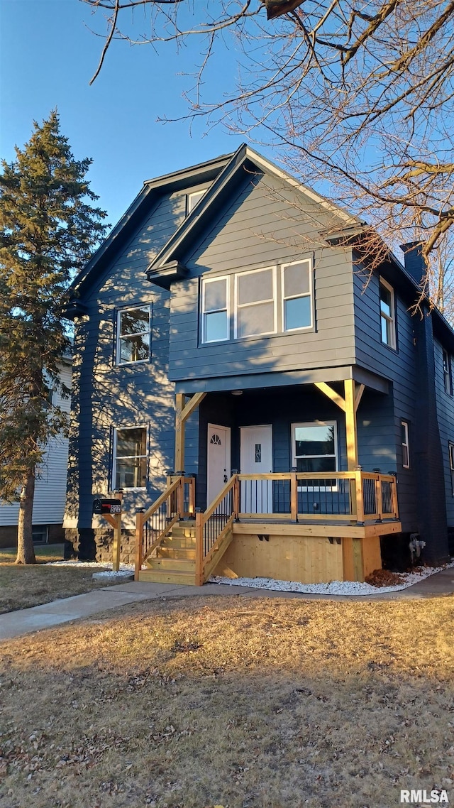 view of front of house with a porch