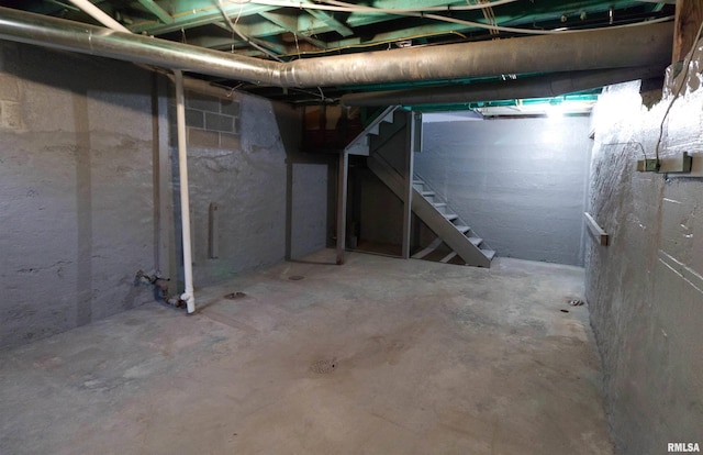 view of basement