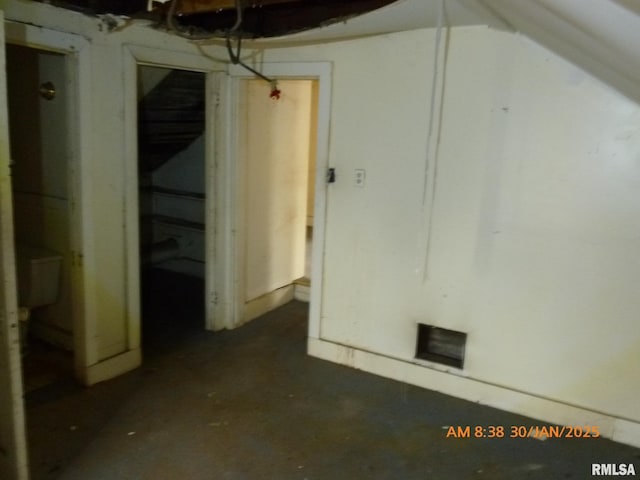 view of basement