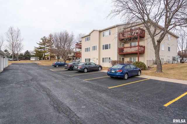 view of parking / parking lot