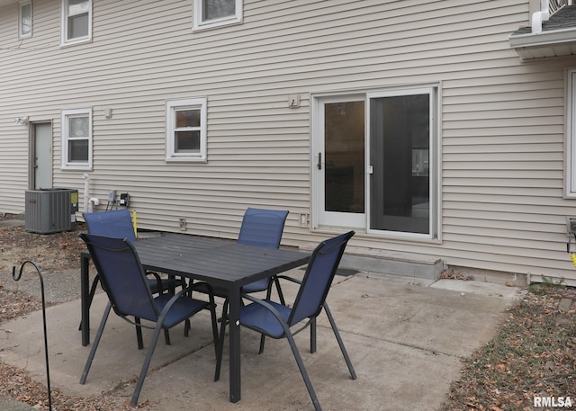 view of patio featuring central AC