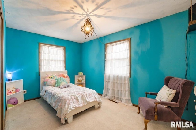 view of carpeted bedroom