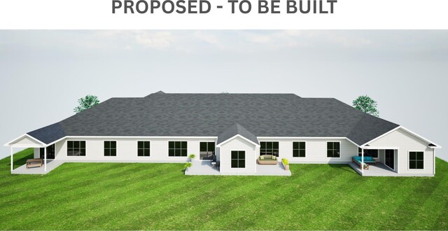LOT38 Frank Ct, Le Claire, IA 52753 - back of property featuring a lawn and a patio area