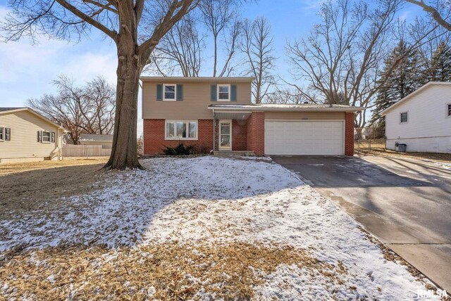 view of property with a garage