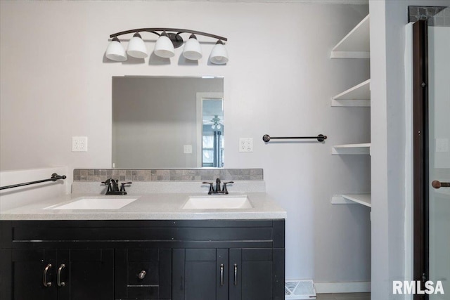 bathroom featuring vanity