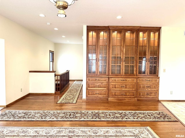 interior space featuring dark hardwood / wood-style floors