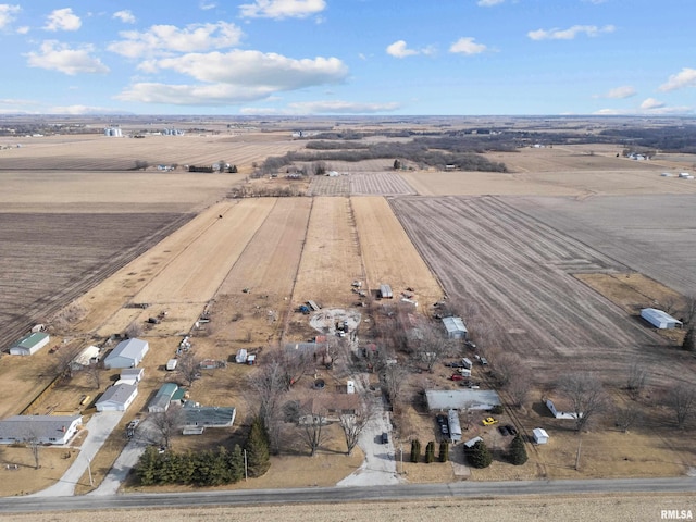 aerial view featuring a rural view