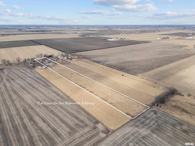 drone / aerial view featuring a rural view