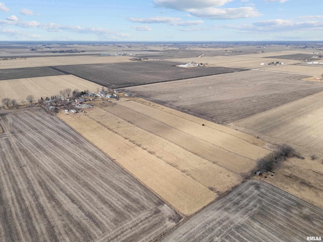 bird's eye view featuring a rural view