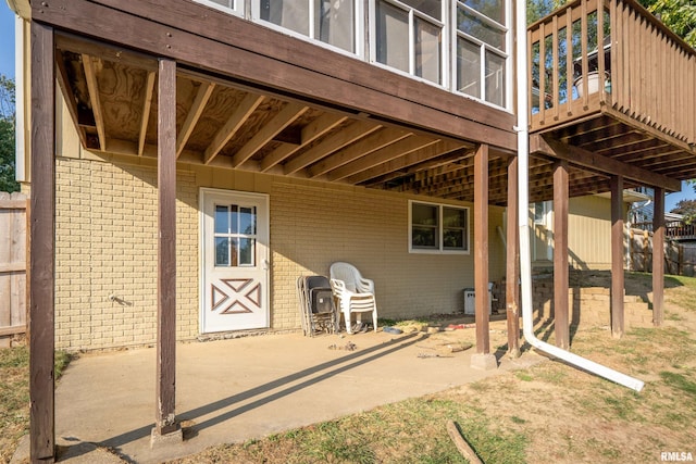 view of patio / terrace featuring a deck