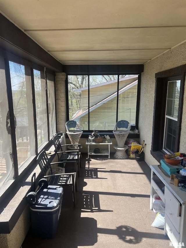 view of sunroom