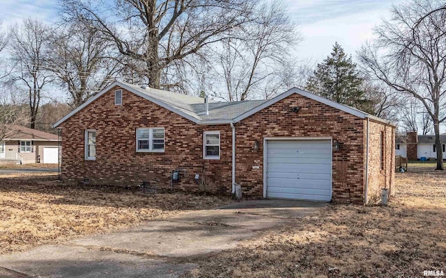 view of property exterior with a garage