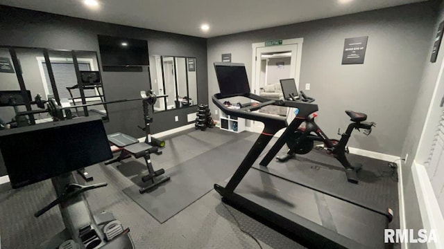 view of workout area