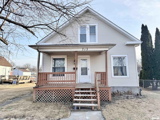 bungalow with covered porch