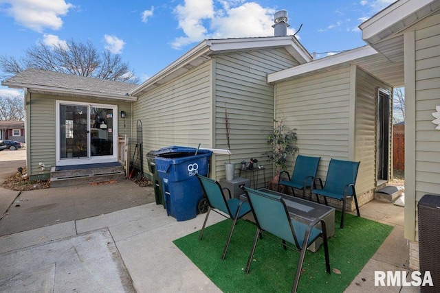 view of patio featuring central AC