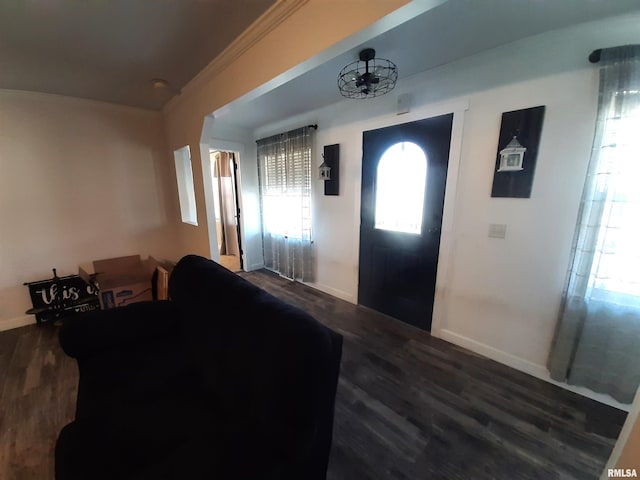 entryway featuring dark hardwood / wood-style floors