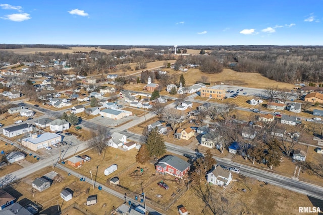 drone / aerial view with a residential view