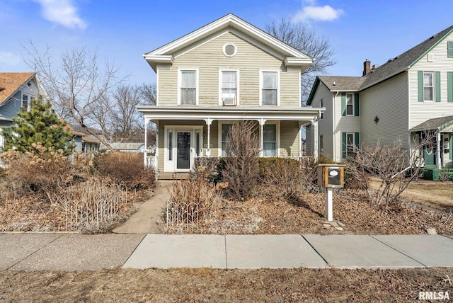 front of property featuring a porch