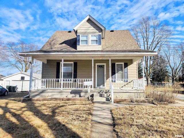 bungalow-style home with covered porch