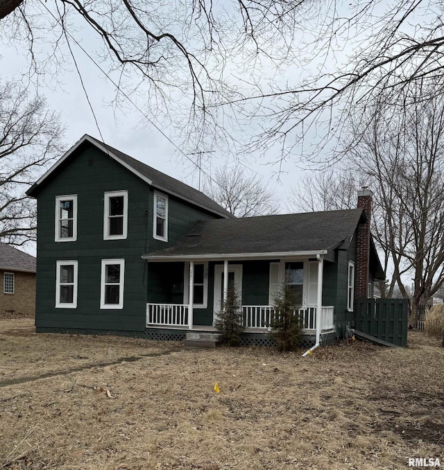 view of front of house with covered porch