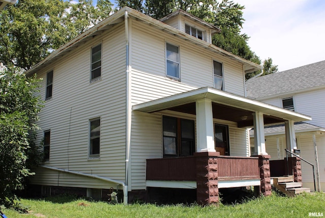 view of front of property with a porch