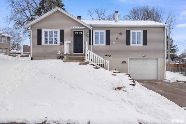 view of front of home featuring a garage