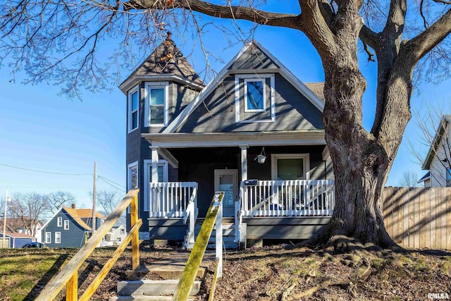 view of front of home with a porch