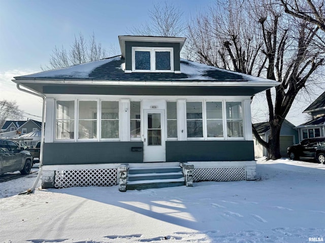 view of bungalow-style home