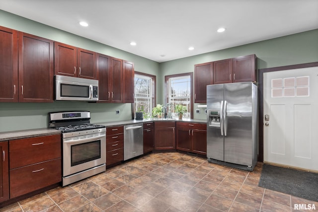 kitchen with stainless steel appliances and sink