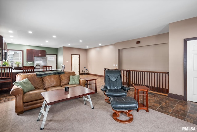 view of carpeted living room